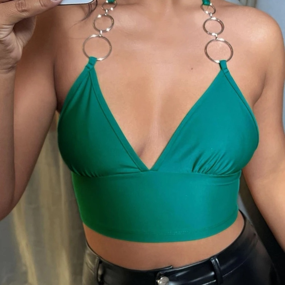 O-ring Strap Halter Top